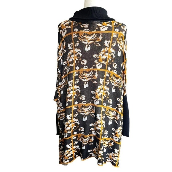 Joseph A. Women's Black Multi Floral Turtleneck Sweater Size M NWT Rtl $78 - Picture 5 of 15